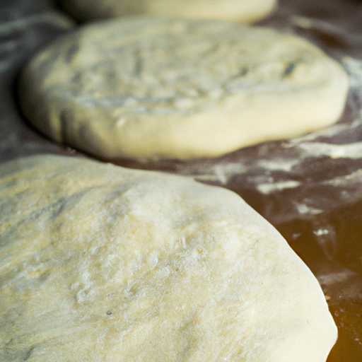 Freshly made pizza dough ready to be rolled out